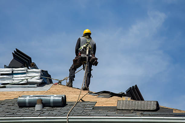 Professional Roof Installation technician working in Viola, NY